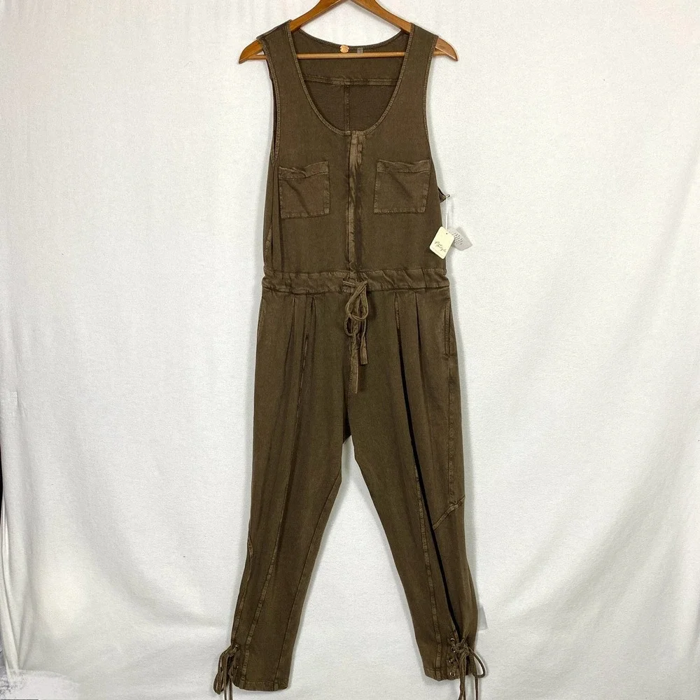 Free People Jumpsuit Sz Small Boho Chic Coastal Beach Festival Cottagecore NWT